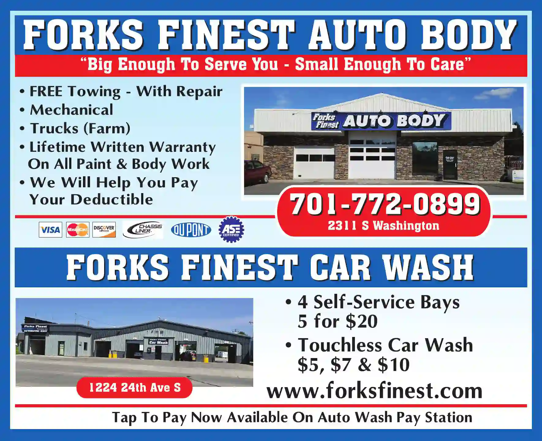 Auto Body Repair & Paint print ad for Forks Finest Auto Body