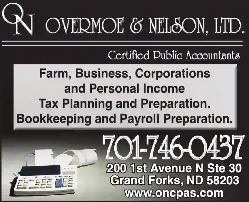 Accountants/Certified Public Accountants print ad for Overmoe & Nelson Ltd
