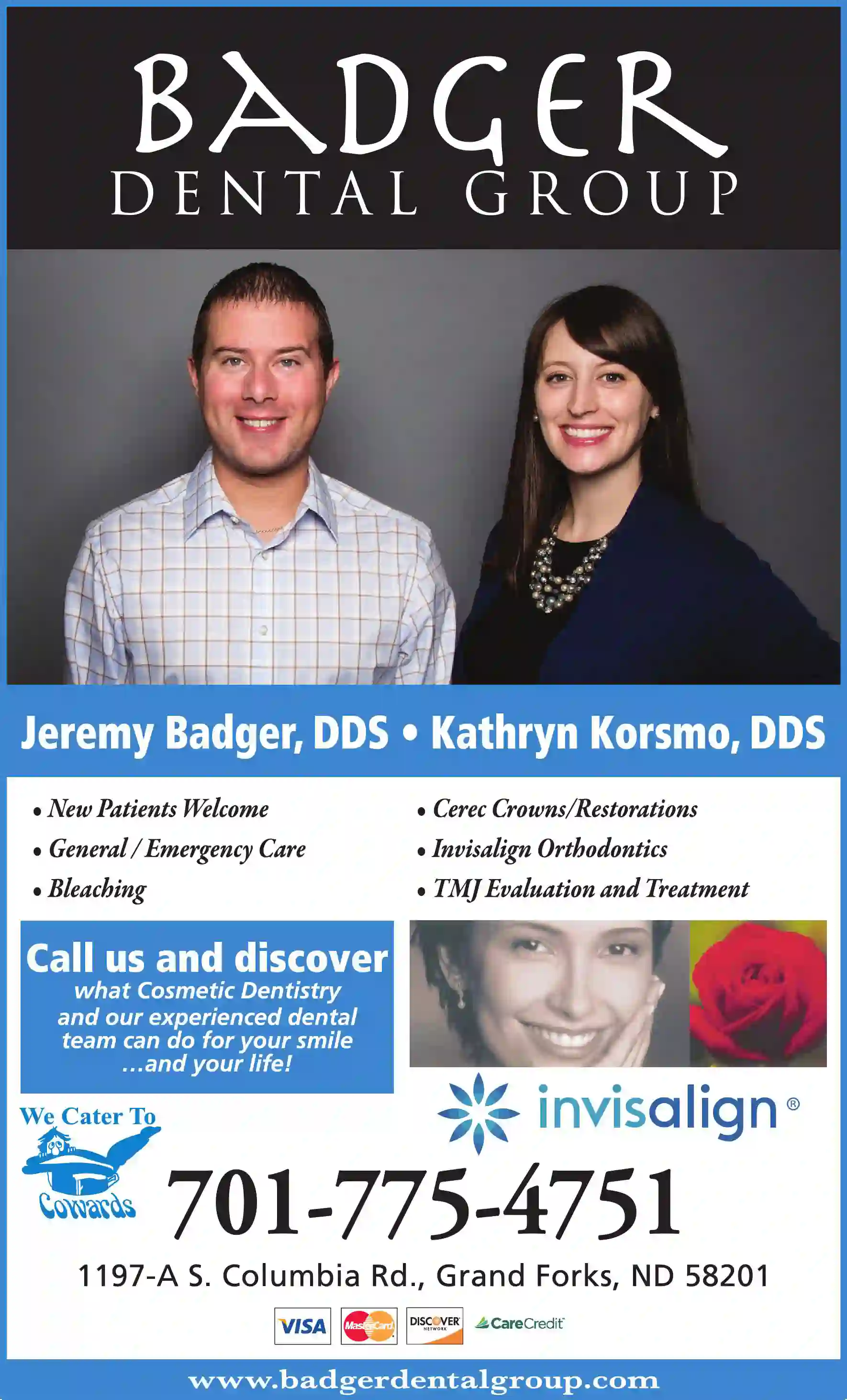 Dentists print ad for Badger Dental Group