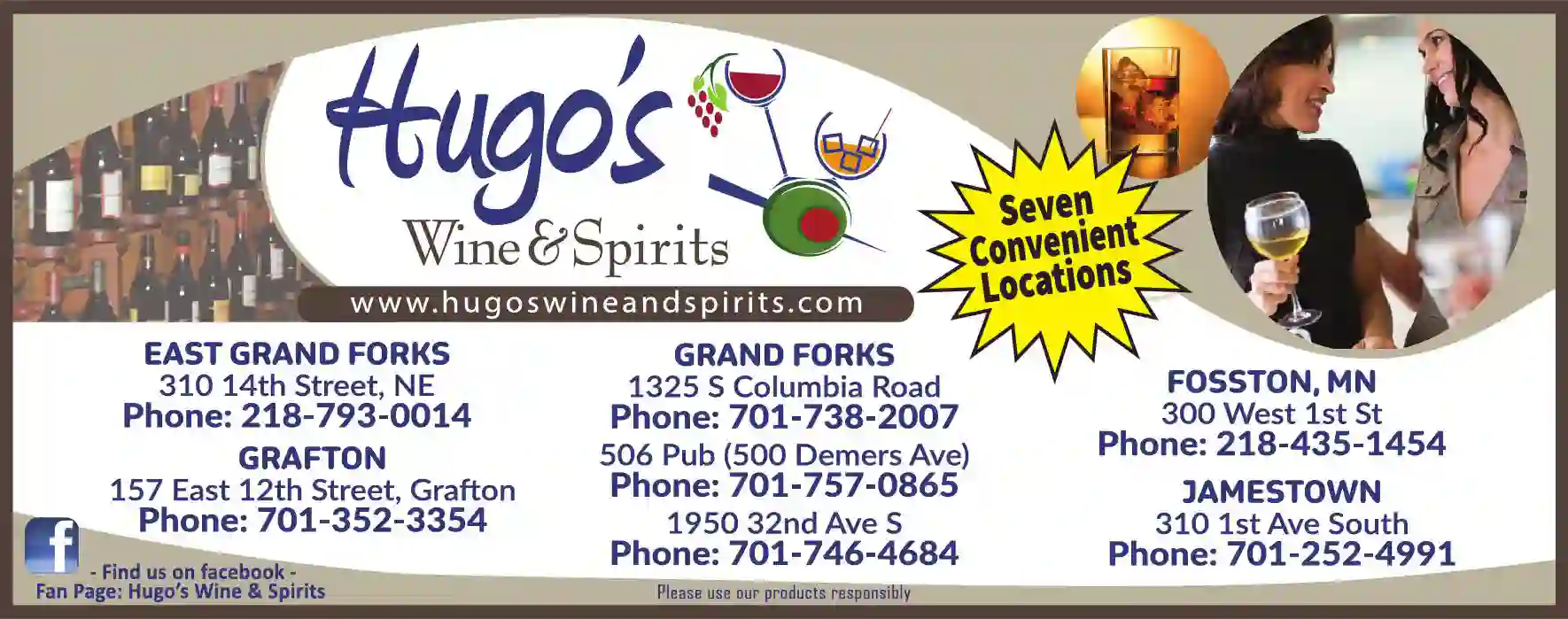 Liquors - Off Sale - Retail print ad for Hugo's Wine & Spirits