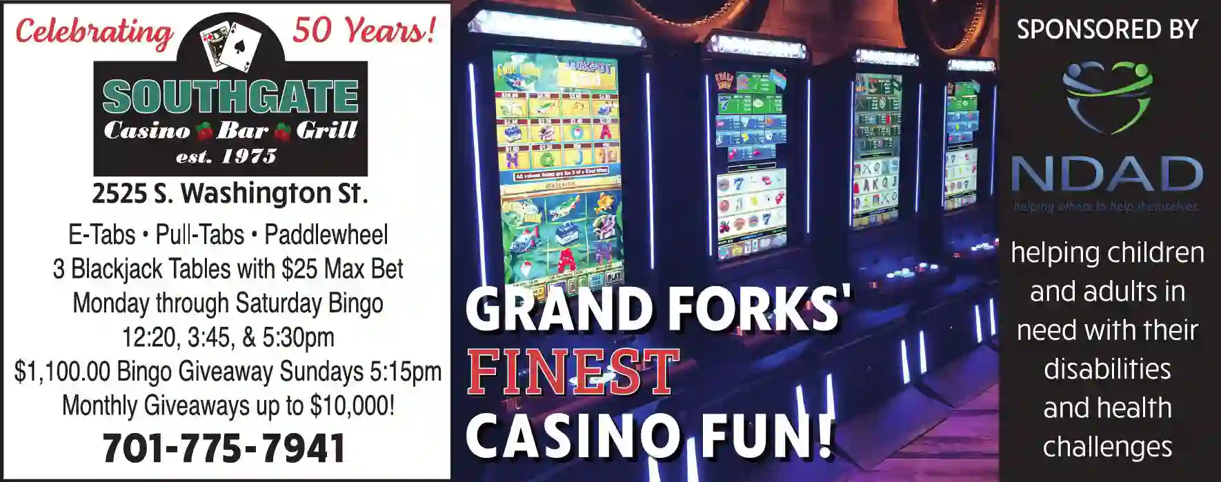 Casinos print ad for Southgate Casino Bar & Grill