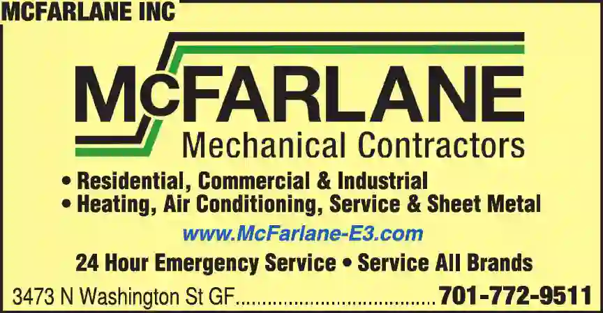 Heating Contractors print ad for McFarlane Inc