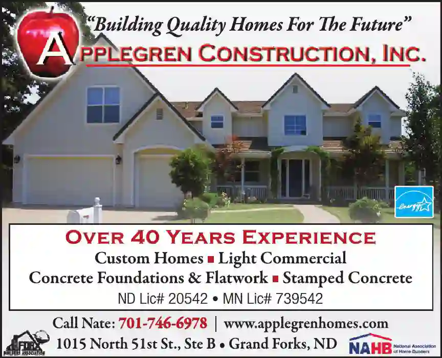 Home Builders print ad for Applegren Construction Inc
