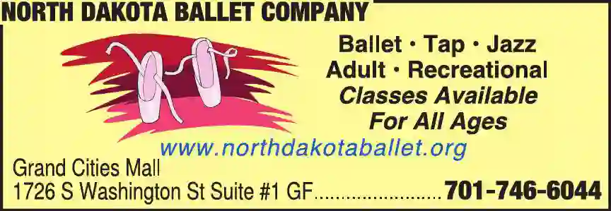 Dance Instruction - Ballet, Tap, Jazz Etc print ad for North Dakota Ballet Company