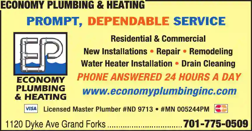 Plumbing Contractors print ad for Economy Plumbing & Heating