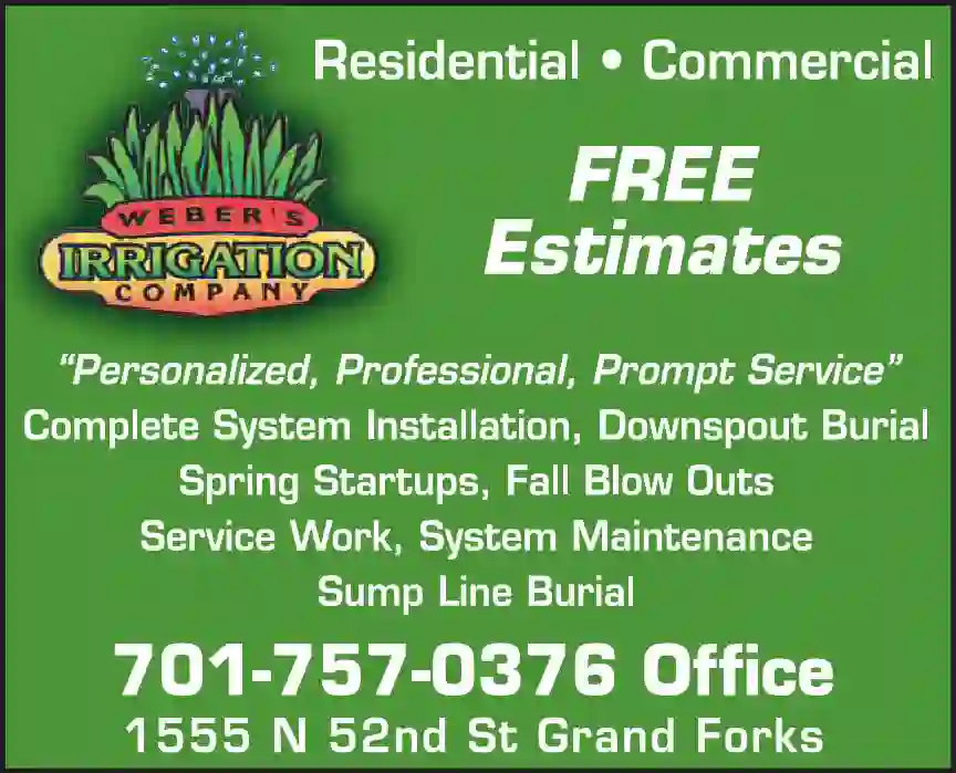 Sprinklers - Garden & Lawn print ad for Weber's Irrigation Company