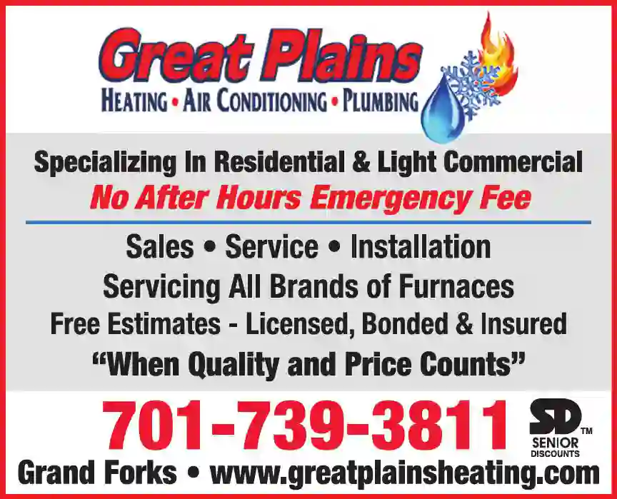 Air Conditioning - Contractors print ad for Great Plains Heating A/C & Plumbing