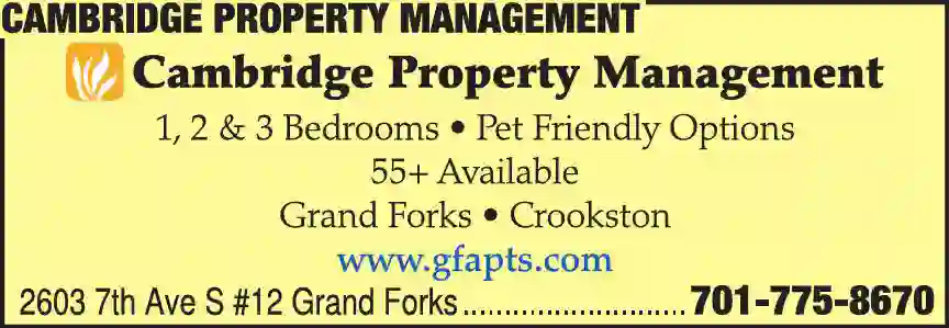 Property Management print ad for Cambridge Property Management