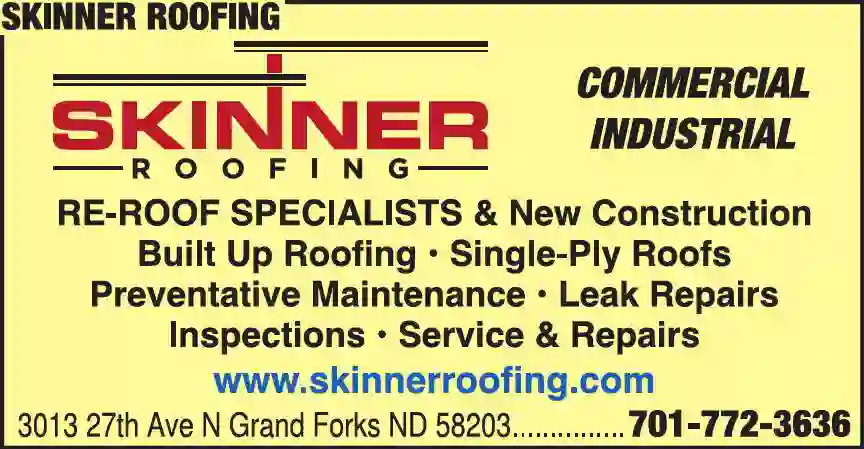 Roofing Contractors print ad for Skinner Roofing