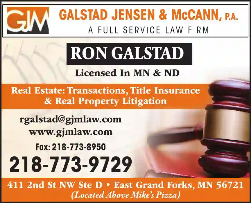 Attorneys - Real Estate print ad for Galstad Jensen & McCann PA