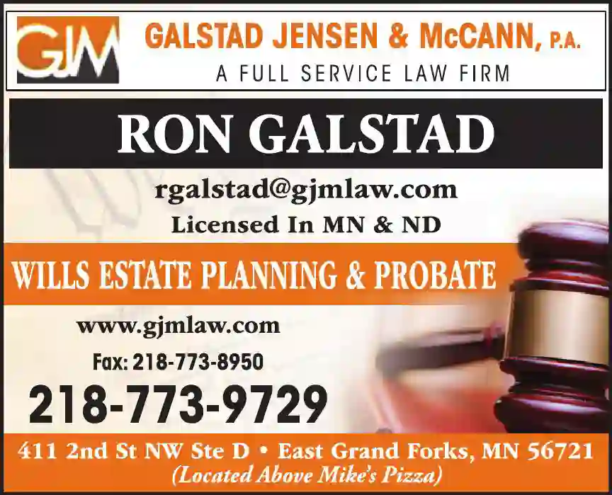 Attorneys - Wills Estate Planning & Probate print ad for Galstad Jensen & McCann PA