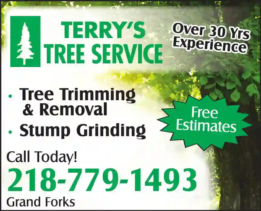 Stump Removal print ad for Terry's Tree Service