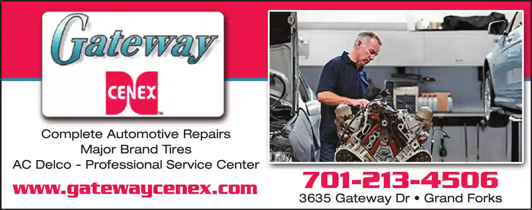 Auto Repair & Service print ad for Gateway Cenex