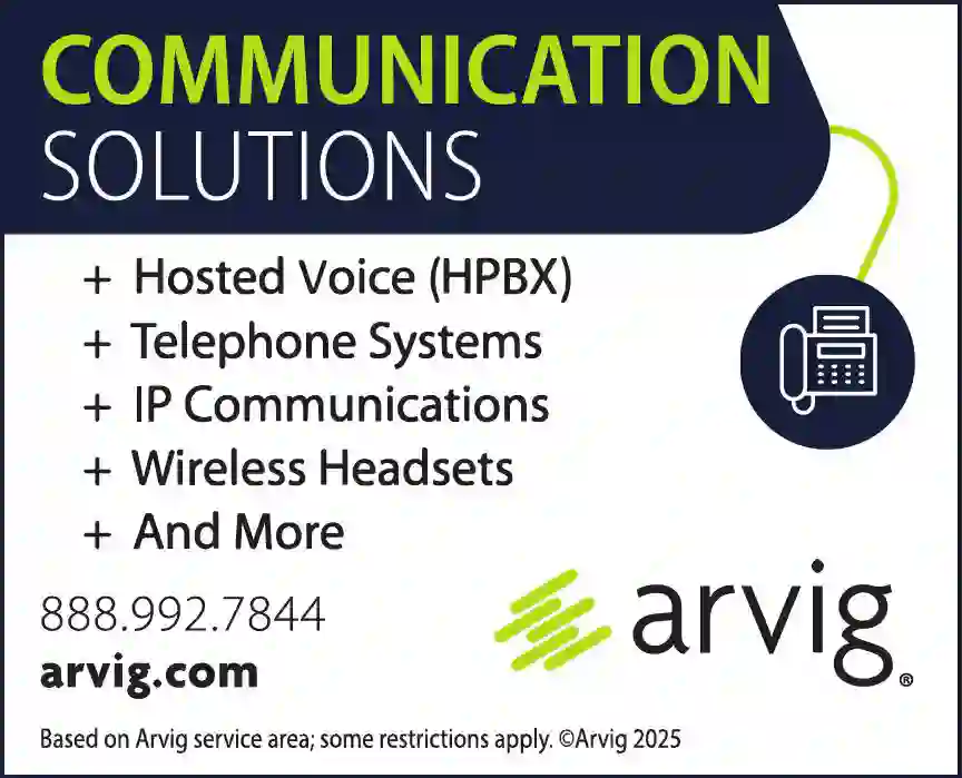 Telecommunication Equipment & Systems - Dealers print ad for Arvig
