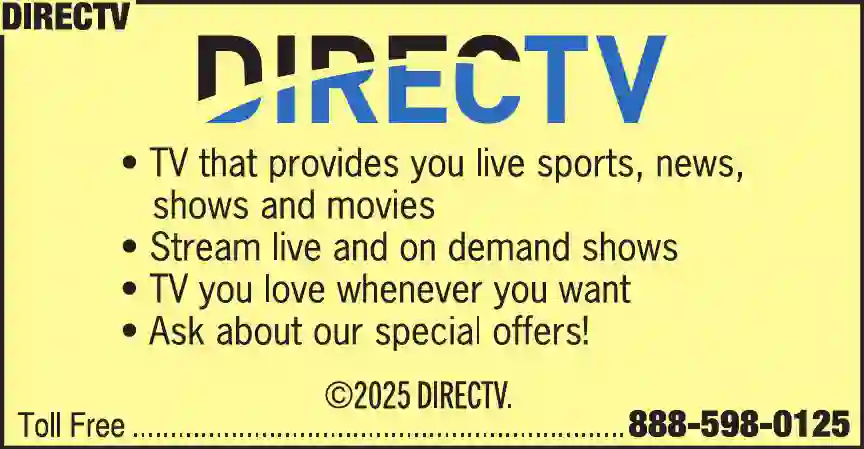 Internet Service Providers print ad for DirecTV