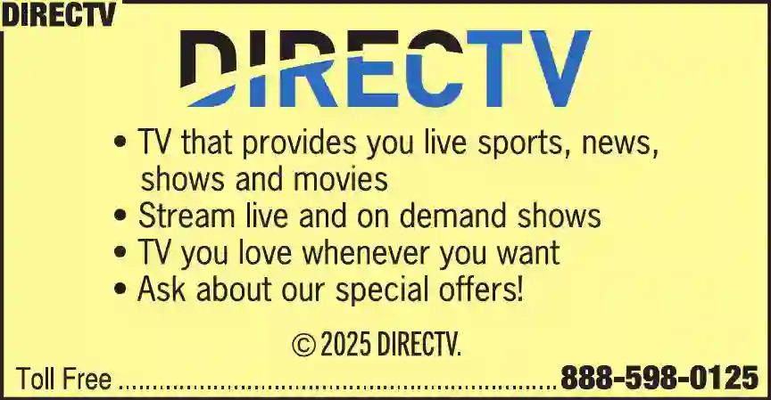Satellite Equipment & Systems print ad for DirecTV