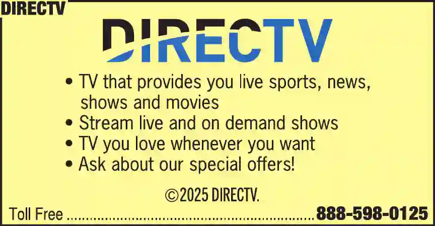 Television - Cable, CATV & Satellite print ad for DirecTV