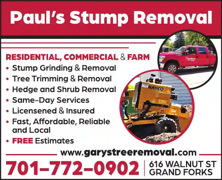 Tree Service print ad for Paul's Stump Removal