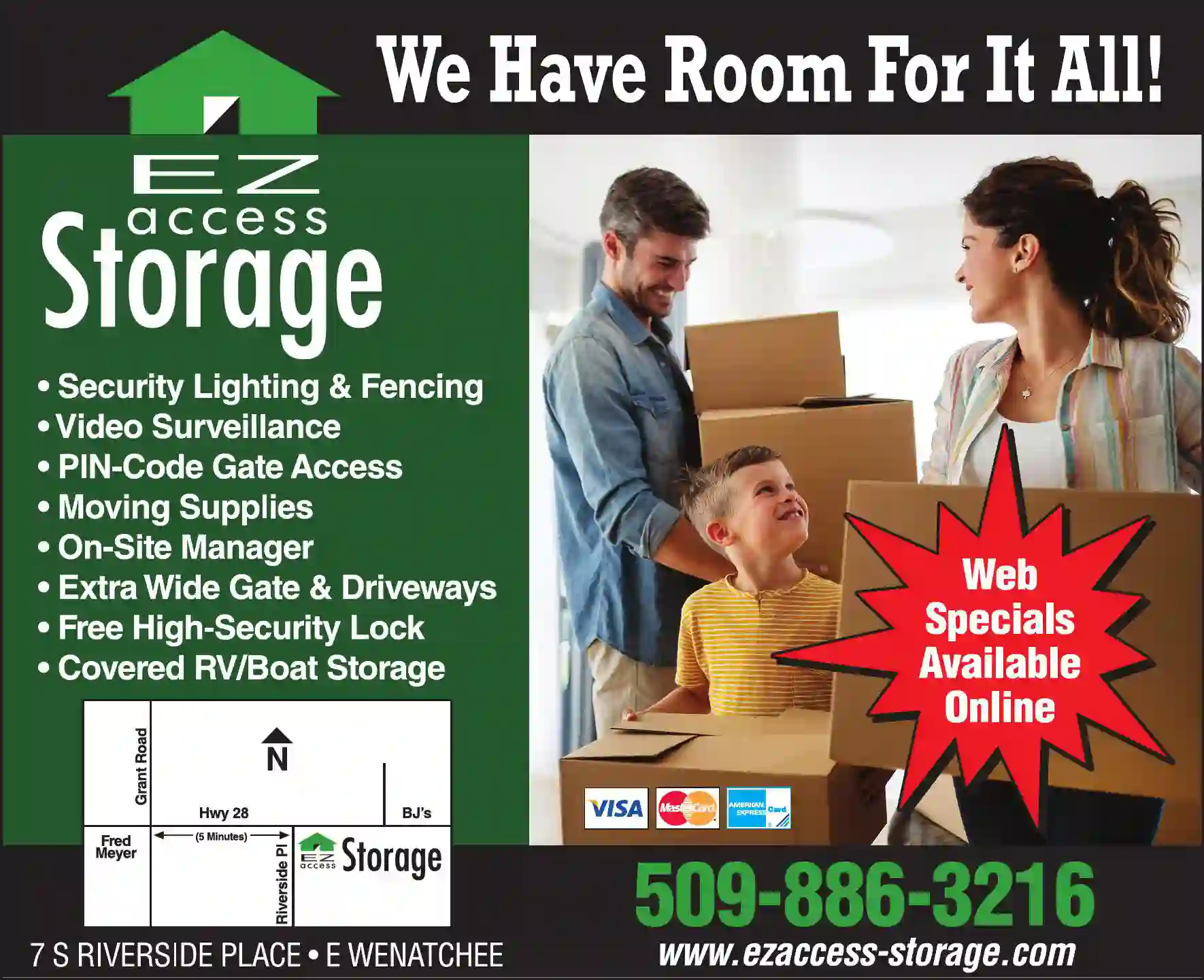 Storage - Household & Commercial print ad for EZ Access Storage