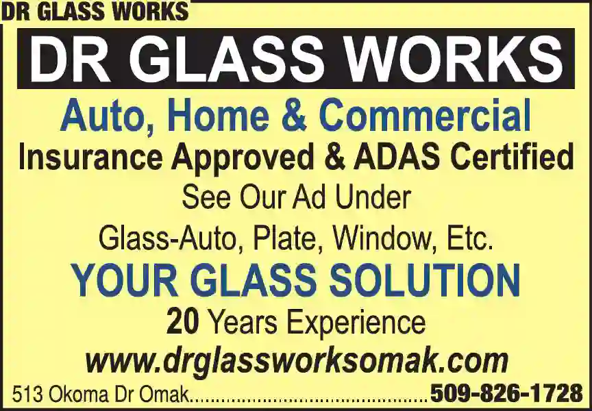 Windshield Glass & Repair print ad for DR Glass Works