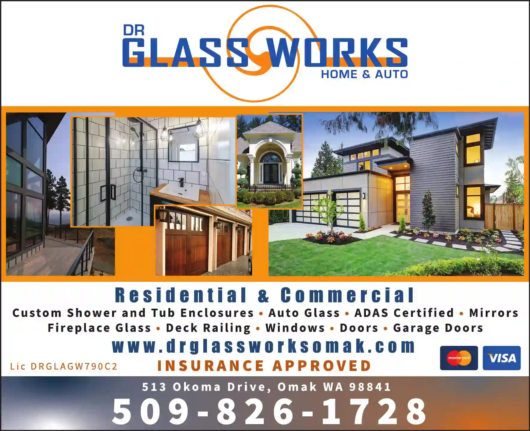 Glass - Auto, Plate, Window print ad for DR Glass Works