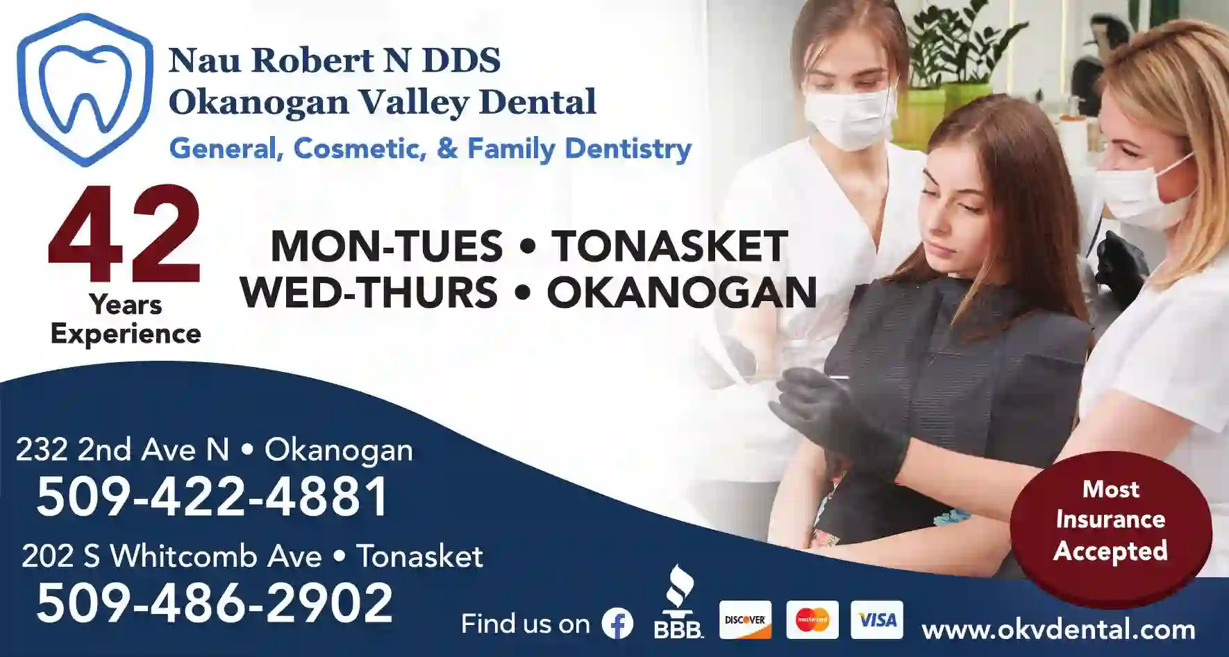 Dentists print ad for Okanogan Valley Dental