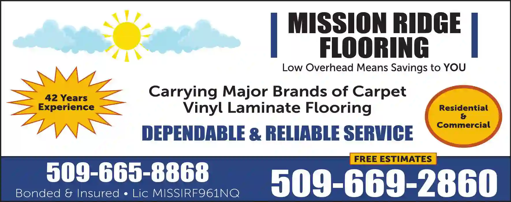Carpet & Rug Dealers - New print ad for Mission Ridge Flooring