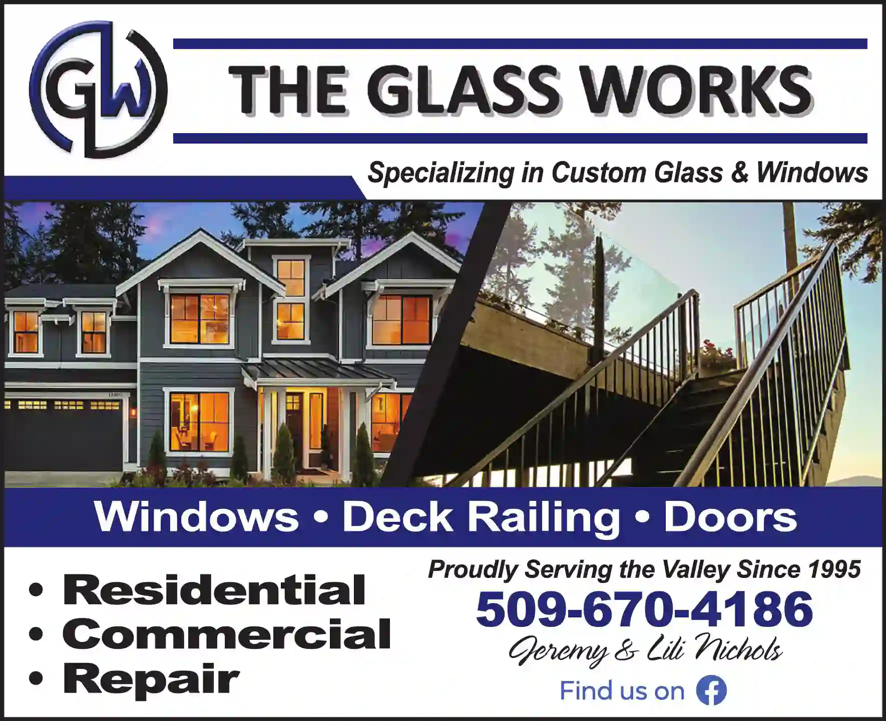 Windows print ad for The Glass Works