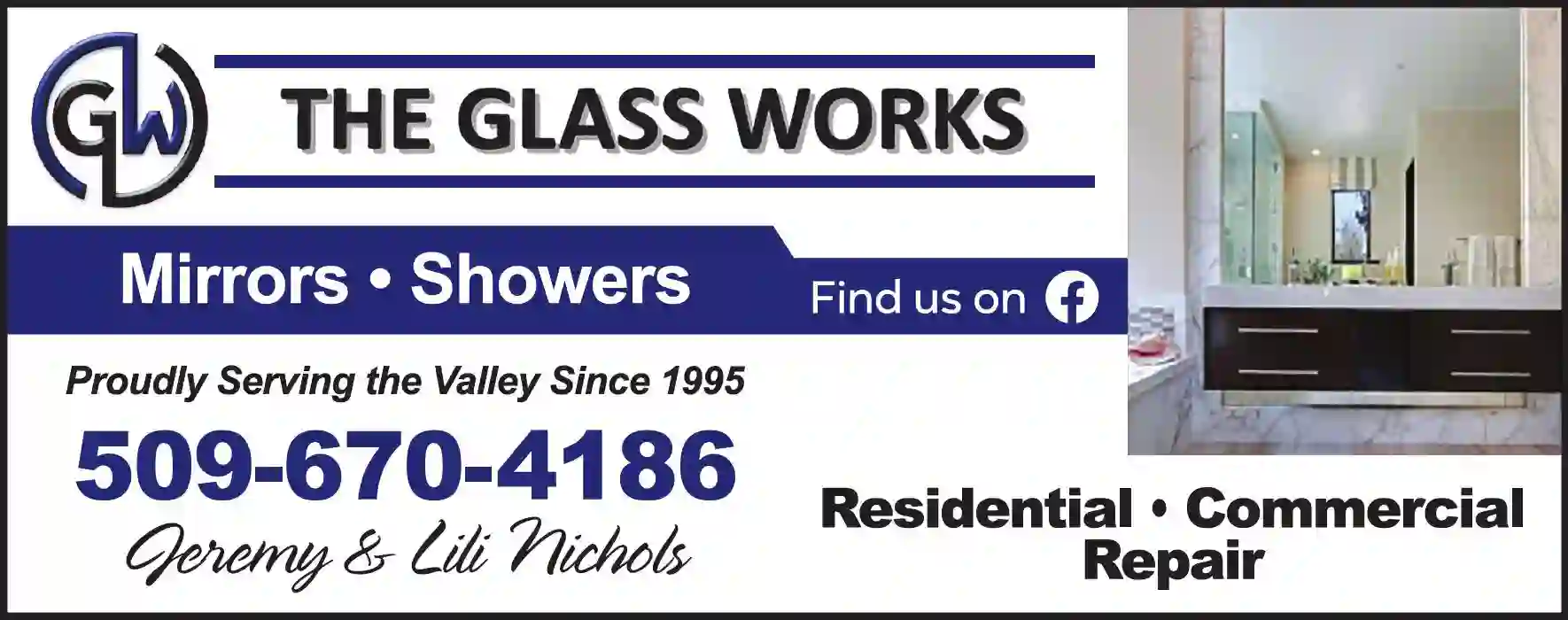 Mirrors - Retail print ad for The Glass Works