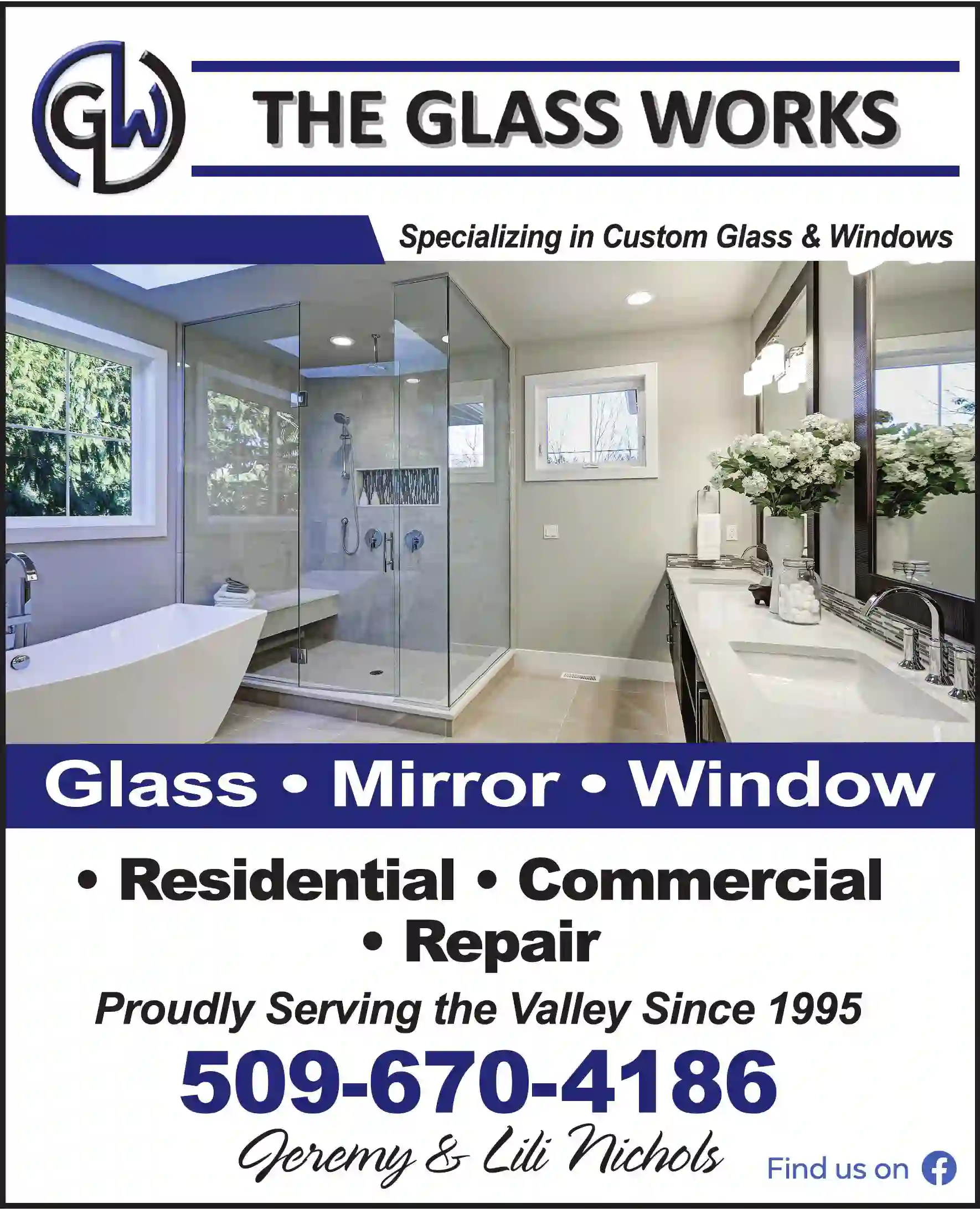 Glass - Auto, Plate, Window print ad for The Glass Works