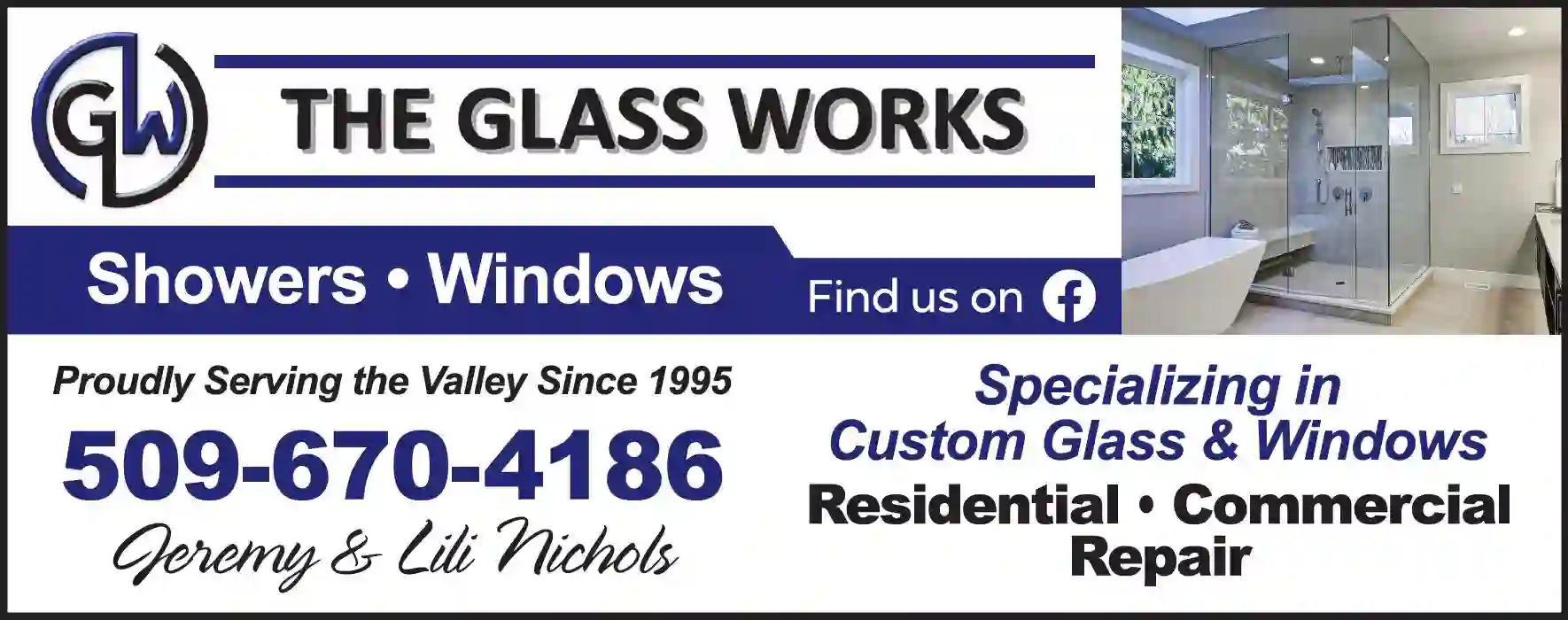Contractors - Remodel & Repair print ad for The Glass Works