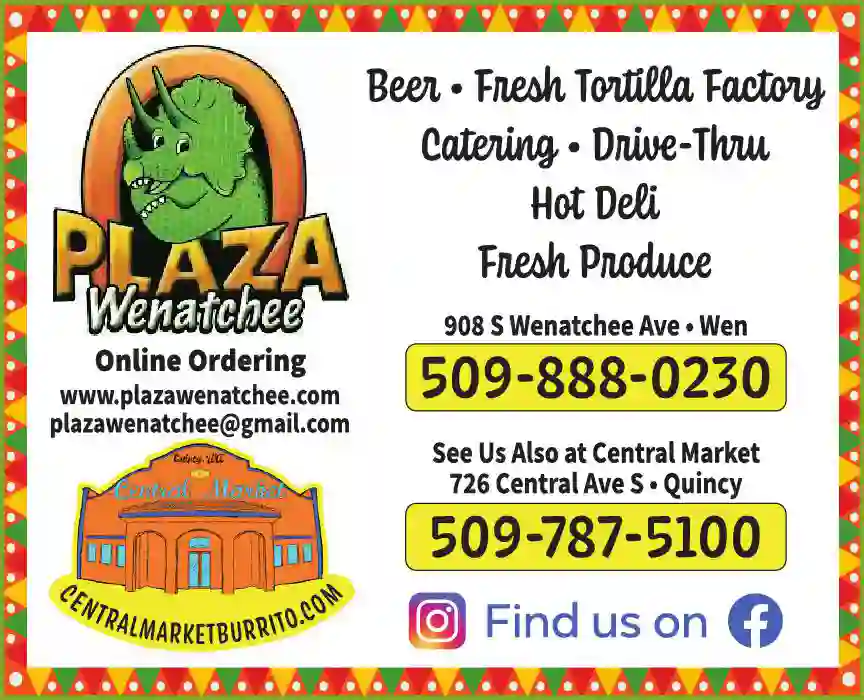 Tortilla Manufacturers print ad for Plaza Wenatchee