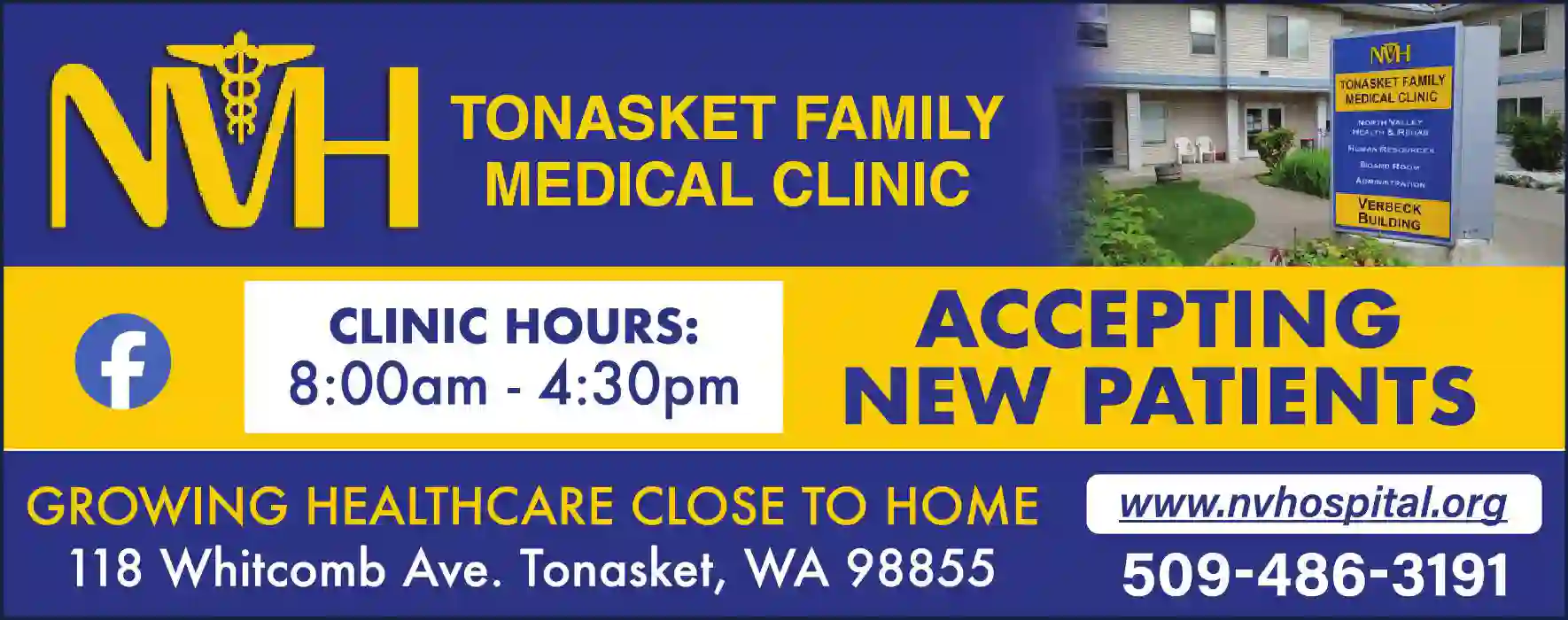 Clinics print ad for Tonasket Family Medical Clinic