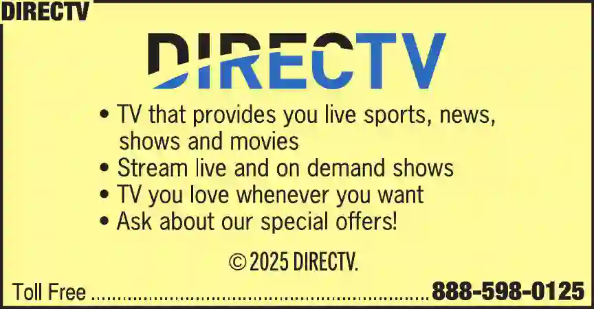 Cable Television Service print ad for DirecTV