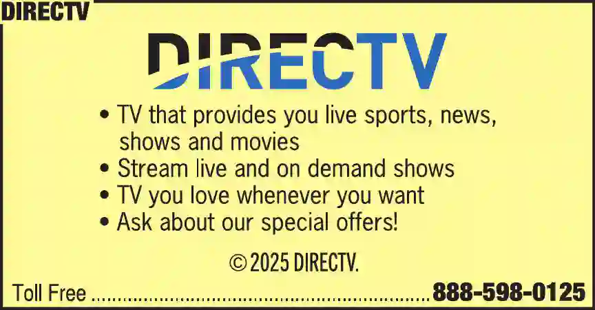 Internet Service Providers print ad for DirecTV