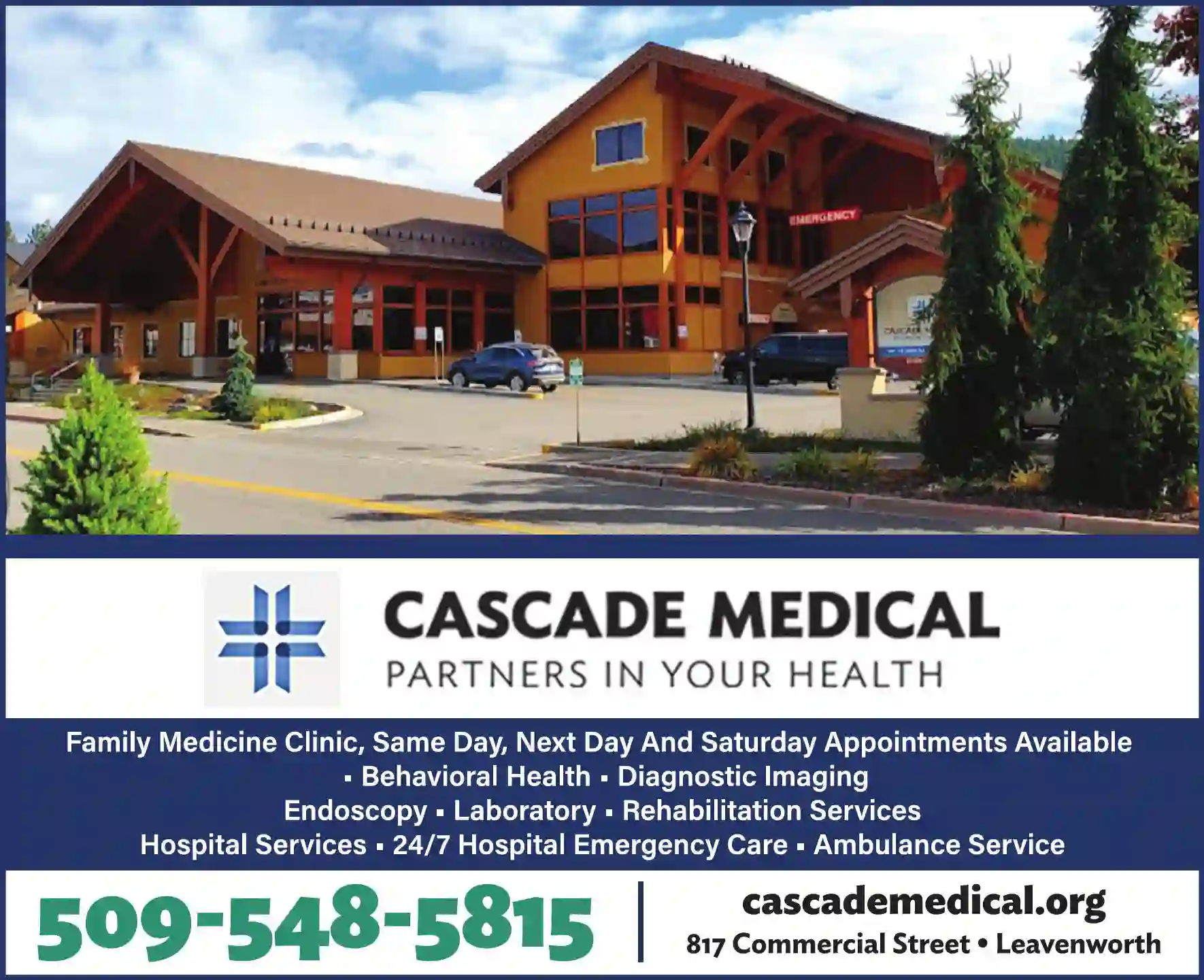 Clinics print ad for Cascade Medical