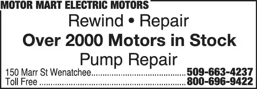 Electric Motors - Sales, Repair & Parts print ad for Motor Mart Electric Motors