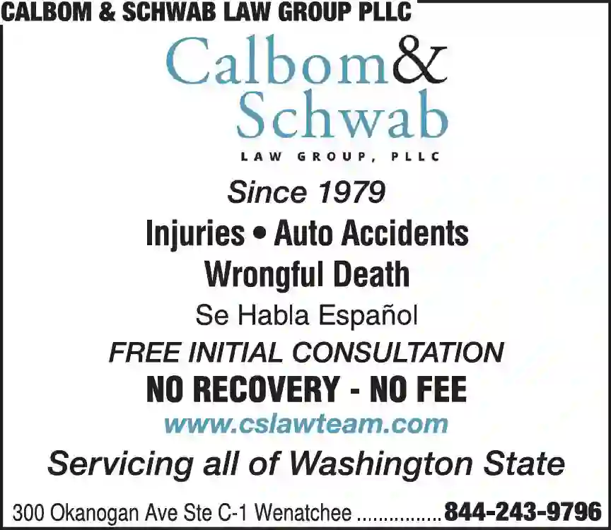 Attorneys - Accidents - Personal Injury - Property Damage print ad for Calbom & Schwab Law Group PLLC