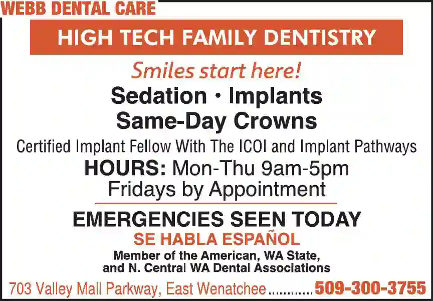 Dentists - Emergency Dentistry print ad for Webb Dental Care