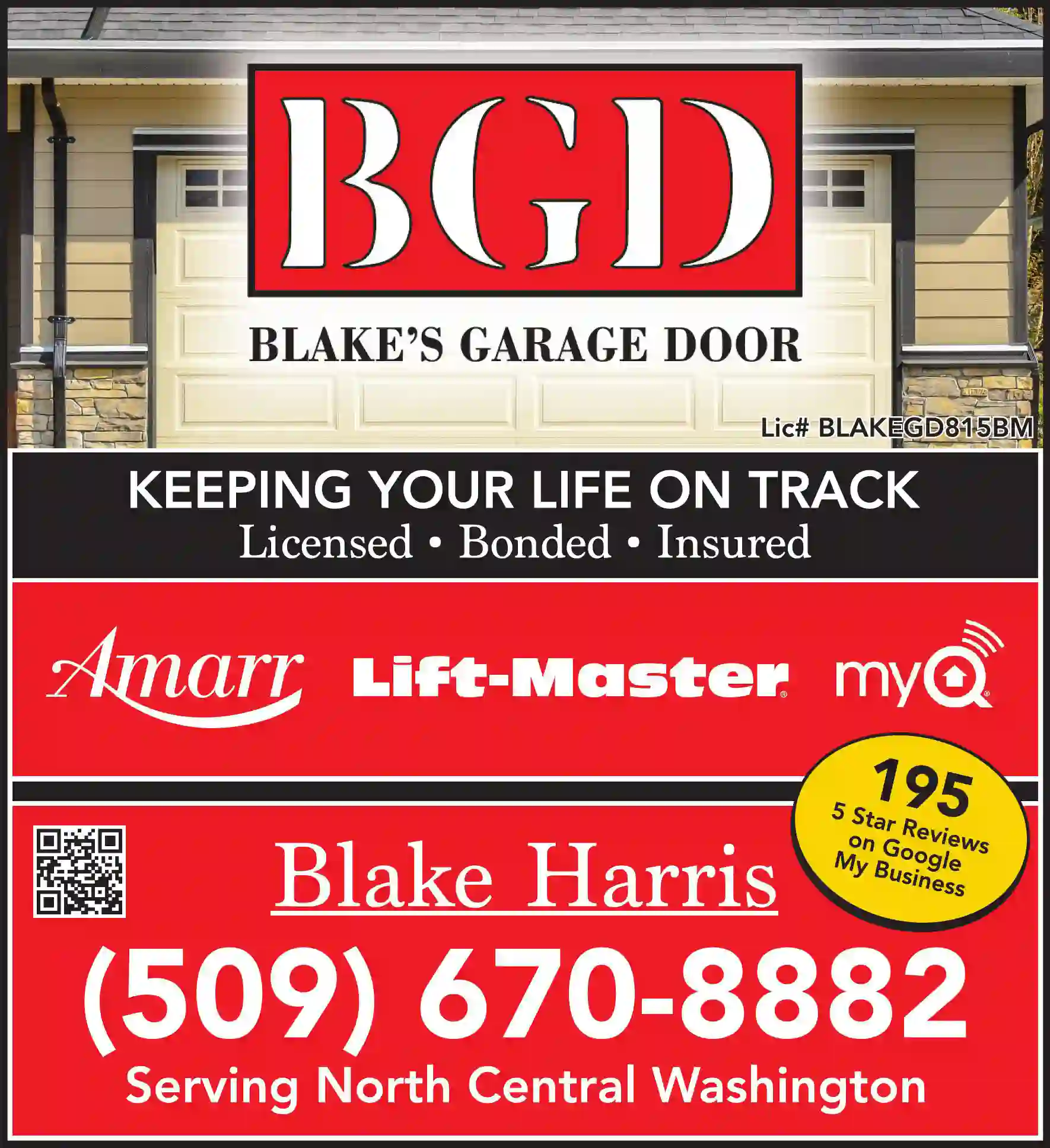 Garage Doors & Openers print ad for Blake's Garage Door Co