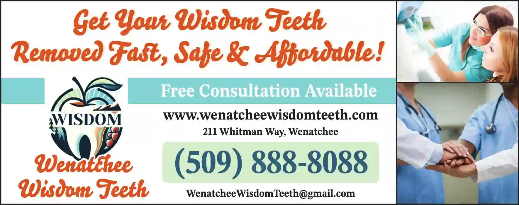 Wisdom Teeth print ad for Wenatchee Wisdom Teeth