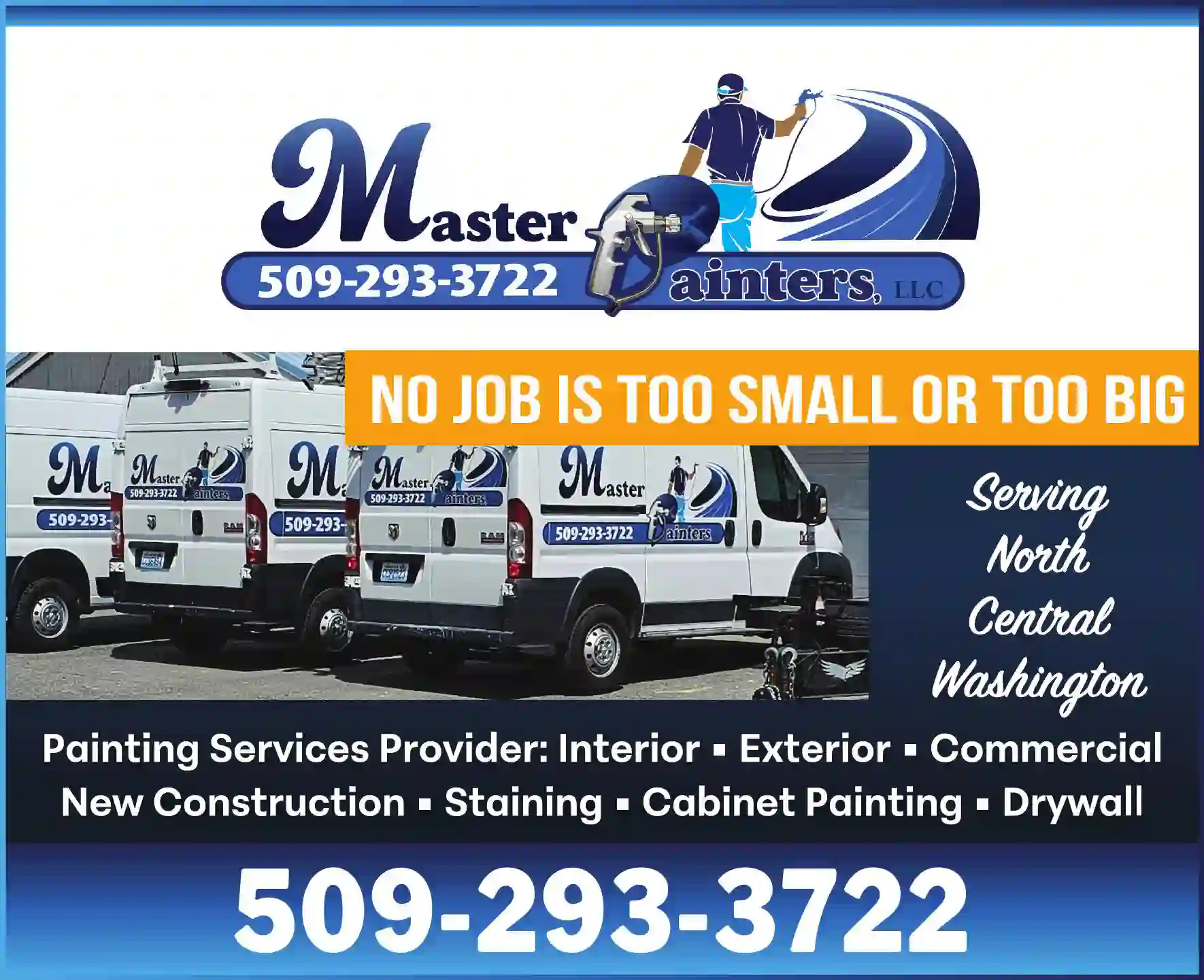 Painting Contractors print ad for Master Painters LLC