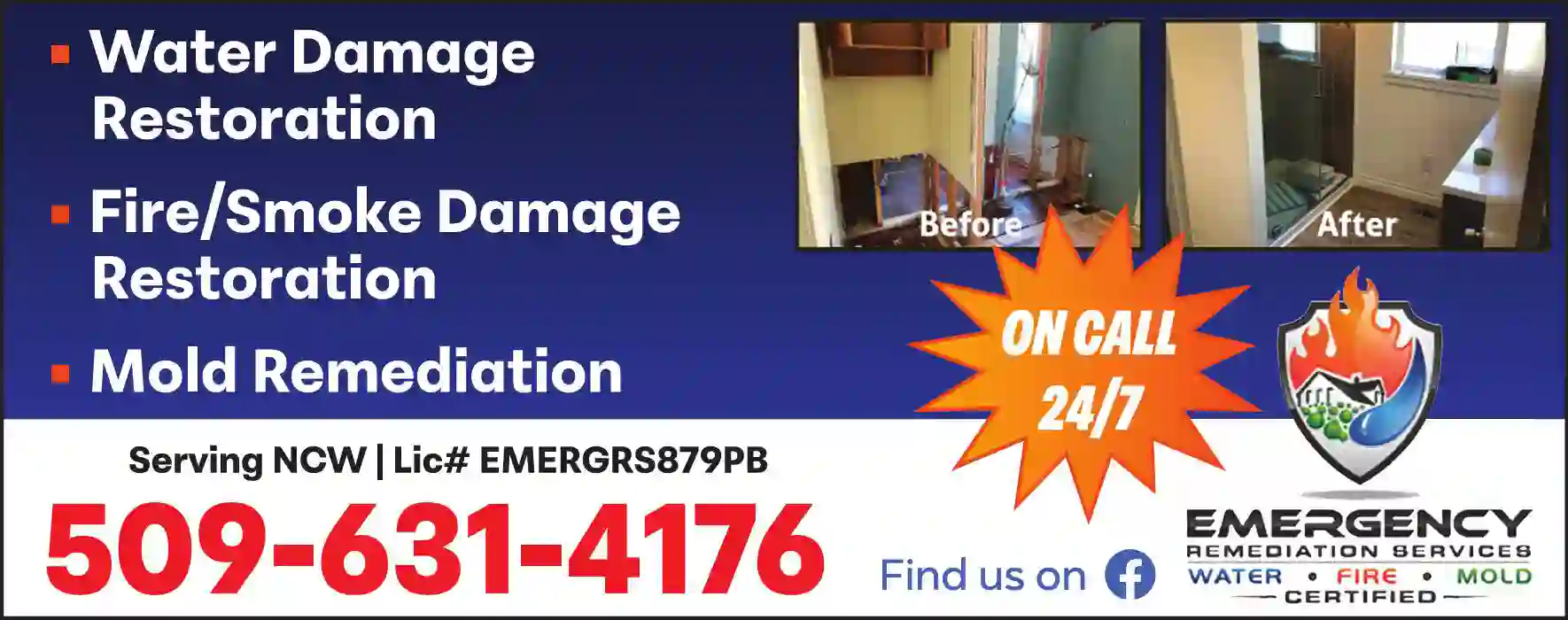 Mold Inspection & Removal print ad for Emergency Remediation Services