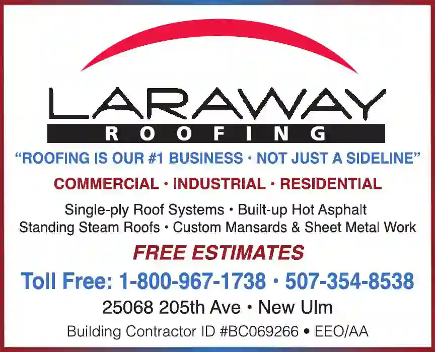 Roofing Contractors print ad for Laraway Roofing Inc