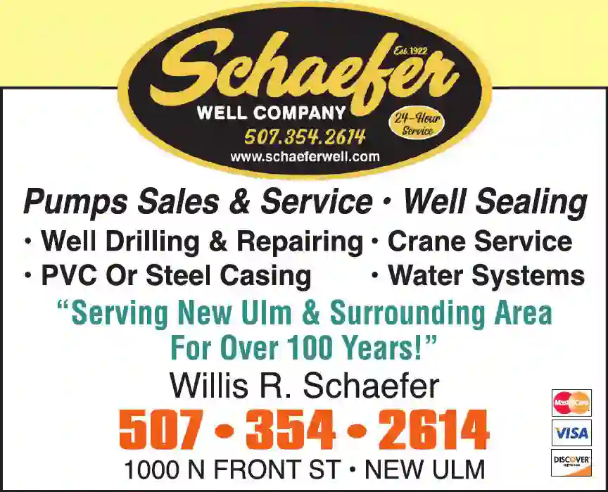 Well Drilling & Service print ad for Schaefer Well Co