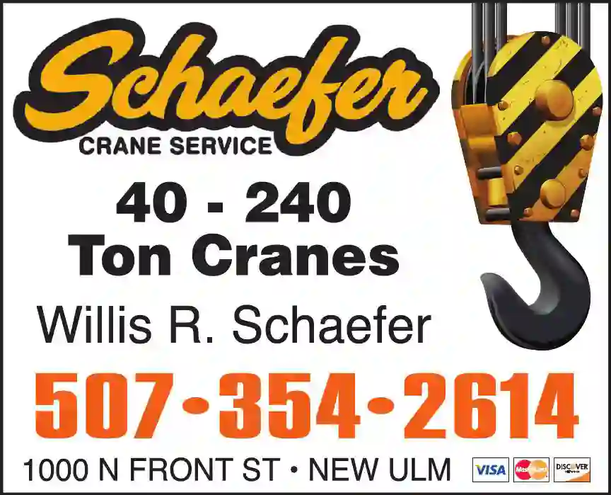 Cranes - Service, Sales & Rental print ad for Schaefer Crane Service