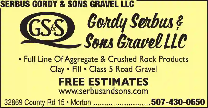 Sand & Gravel print ad for Serbus Gordy & Sons Gravel LLC