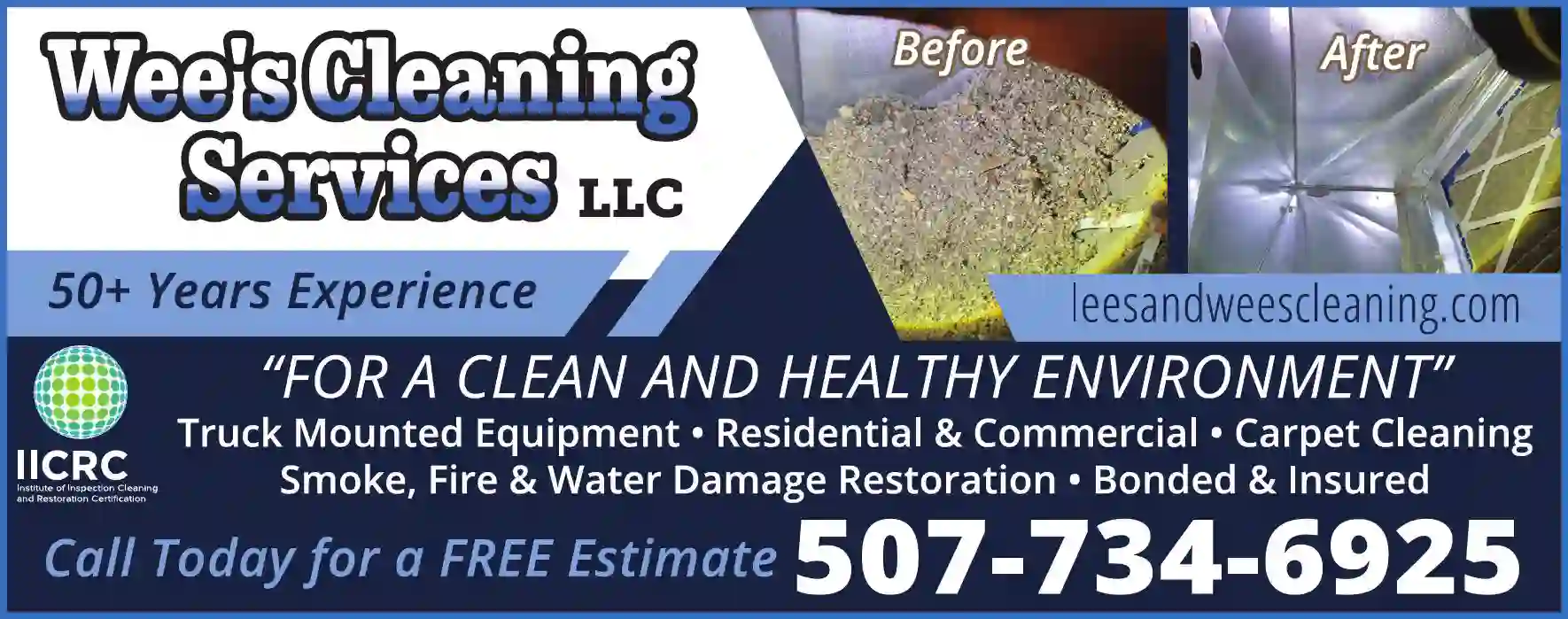 Air Duct Cleaning print ad for Wee's Cleaning Services LLC