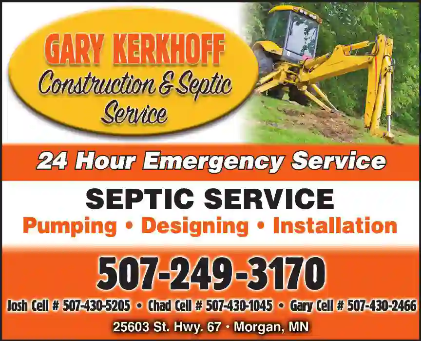 Septic Tanks & Systems - Contractors, Designers & Dealers print ad for Kerkhoff Gary Construction & Septic Service
