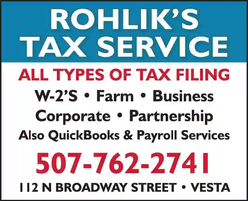 Tax Return Preparation print ad for Rohlik's Tax Service